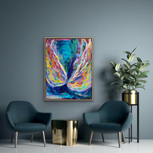 Load image into Gallery viewer, "Wings", 2023 (122cm x 91cm x 4cm, framed in oak)