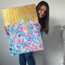 Load image into Gallery viewer, Gold and Flamingos