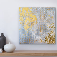 Load image into Gallery viewer, 'Golden Geometry' (76cm x 76cm x 4cm, unframed)