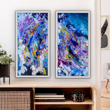 Load image into Gallery viewer, 'The Happy Ocean' Diptych (80cm x 40cm x 2cm, unframed x 2)