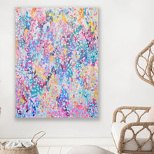 Load image into Gallery viewer, 'Rainbow Snow' (102cm x 76cm x 4cm, unframed)