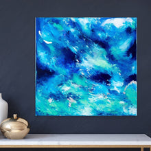 Load image into Gallery viewer, 'Into the Ocean' (76cm x 76cm x 4cm, unframed)