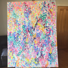 Load image into Gallery viewer, 'Rainbow Snow' (102cm x 76cm x 4cm, unframed)