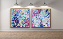 Load image into Gallery viewer, 'Hearts A Flutter II' Diptych (102cm x 102cm x 4cm, unframed, x2)