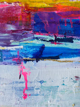 Load image into Gallery viewer, 'Sunset on the green' (102cm x 102cm x 4cm, framed in oak)