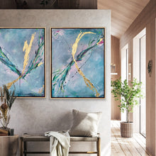 Load image into Gallery viewer, (Commission) 'Dusk and Dawn' Diptych (76cm x 100cm x 4cm, framed in Oak, x2)