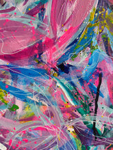 Load image into Gallery viewer, (Commission) ‘Sunflower and Bow’ (80cm x 160cm x 4cm, framed in Oak)