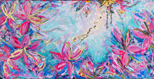 Load image into Gallery viewer, (Commission) ‘Sunflower and Bow’ (80cm x 160cm x 4cm, framed in Oak)