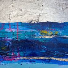 Load image into Gallery viewer, 'Sunset on the green' (102cm x 102cm x 4cm, framed in oak)