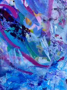 'The Happy Ocean' Diptych (80cm x 40cm x 2cm, unframed x 2)