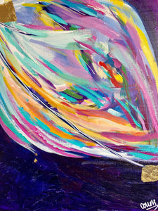 'New Beginnings' (102cm x 76cm x 4cm, unframed)