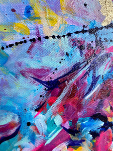 'Flutterfly' (30cm x 30cm x 4cm, unframed)