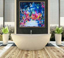 Load image into Gallery viewer, &#39;Frida Vibes&#39; (102cm x 102cm x 4cm, unframed)
